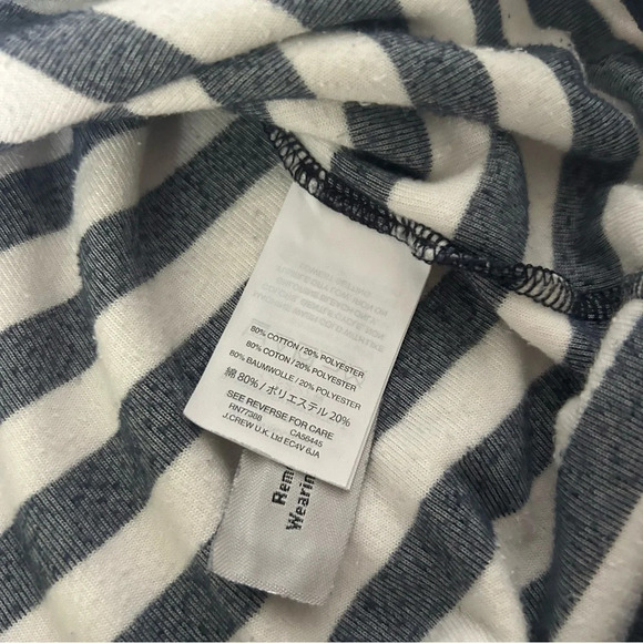 ‼️Madewell Velour Blue and White Striped Nautical Classic T-Shirt Size Small - Picture 4 of 5